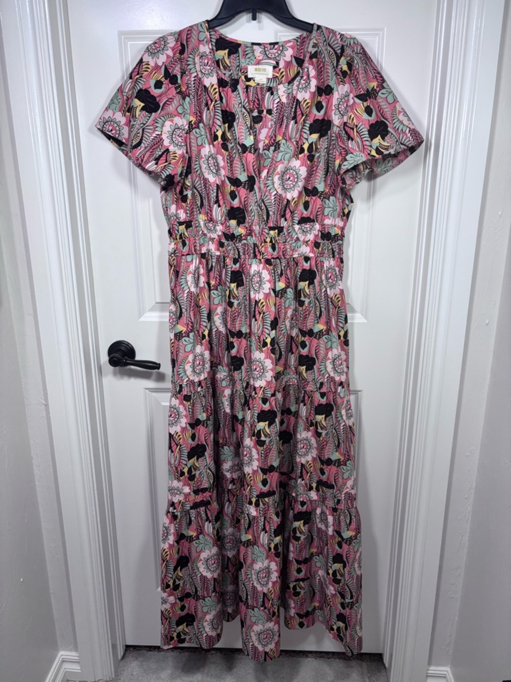 Anthropologie Maeve Somerset Floral Cotton Maxi Dress Women’s L